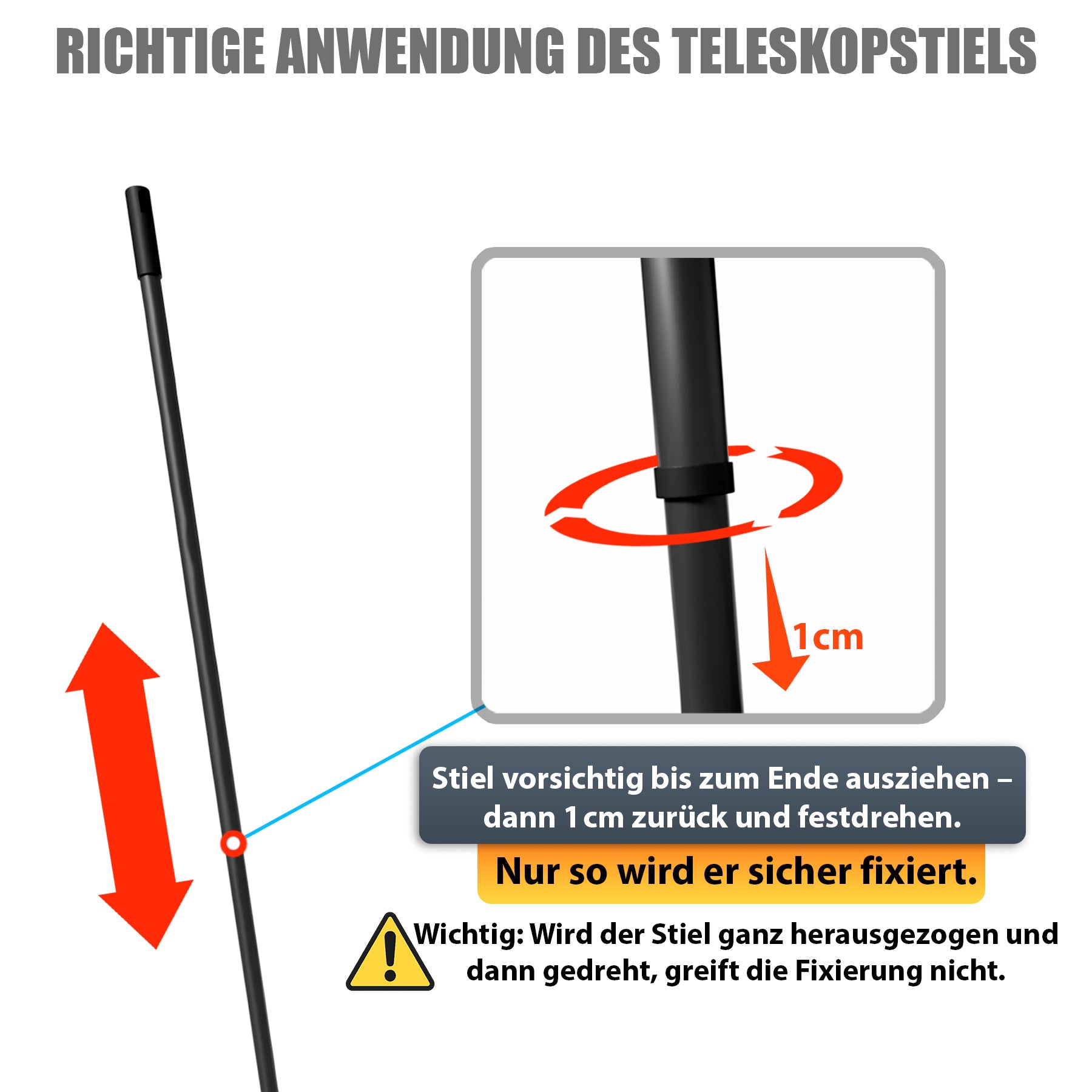 Zimmerbesen mit Stiel - Besen Holzbesen Teleskopstiel Stubenbesen Haushaltsbesen Kehrbesen 4