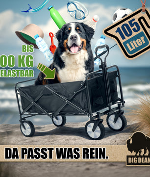 Bollerwagen faltbar 100kg belastbar 105L robuster Bollerwagen von BigDean 2