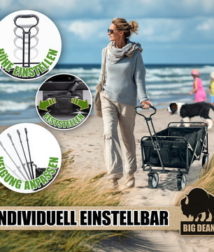 Bollerwagen faltbar 100kg belastbar 105L robuster Bollerwagen von BigDean 4