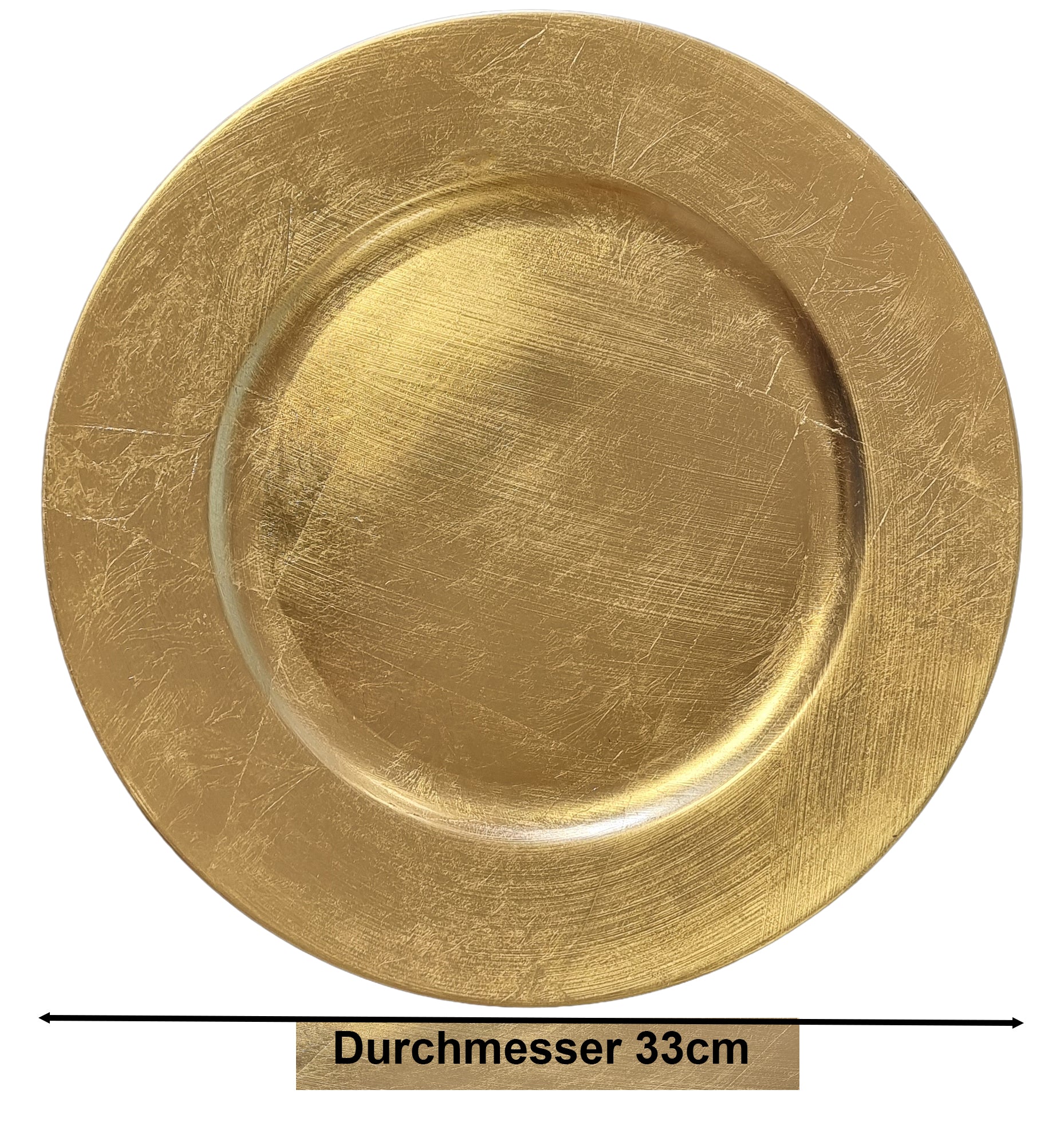 Platzteller Gold 33cm aus Kunststoff 6 Stück 2