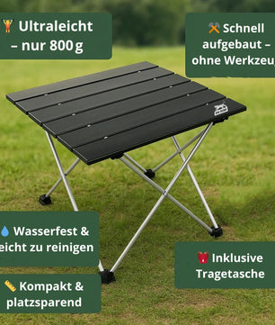 BigDean Campingtisch faltbar ultraleicht kleiner Klapptisch -  Campingtisch klein Campin Tisch 2