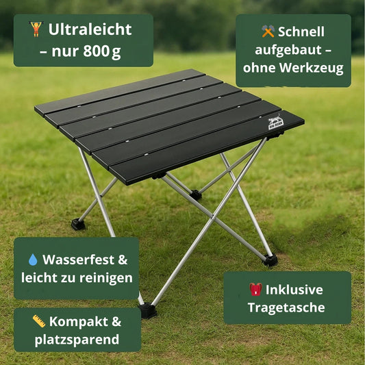 BigDean Campingtisch faltbar ultraleicht kleiner Klapptisch -  Campingtisch klein Campin Tisch 2