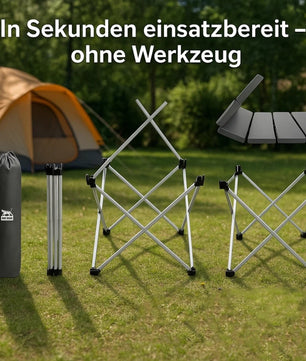 BigDean Campingtisch faltbar ultraleicht kleiner Klapptisch -  Campingtisch klein Campin Tisch 4