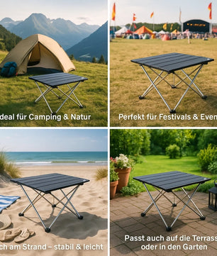 BigDean Campingtisch faltbar ultraleicht kleiner Klapptisch -  Campingtisch klein Campin Tisch 6