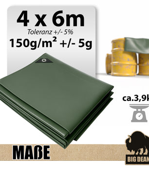 Abdeckplane wasserdicht 4x6m 150g/m² - Ultra reißfeste Gewebeplane 3