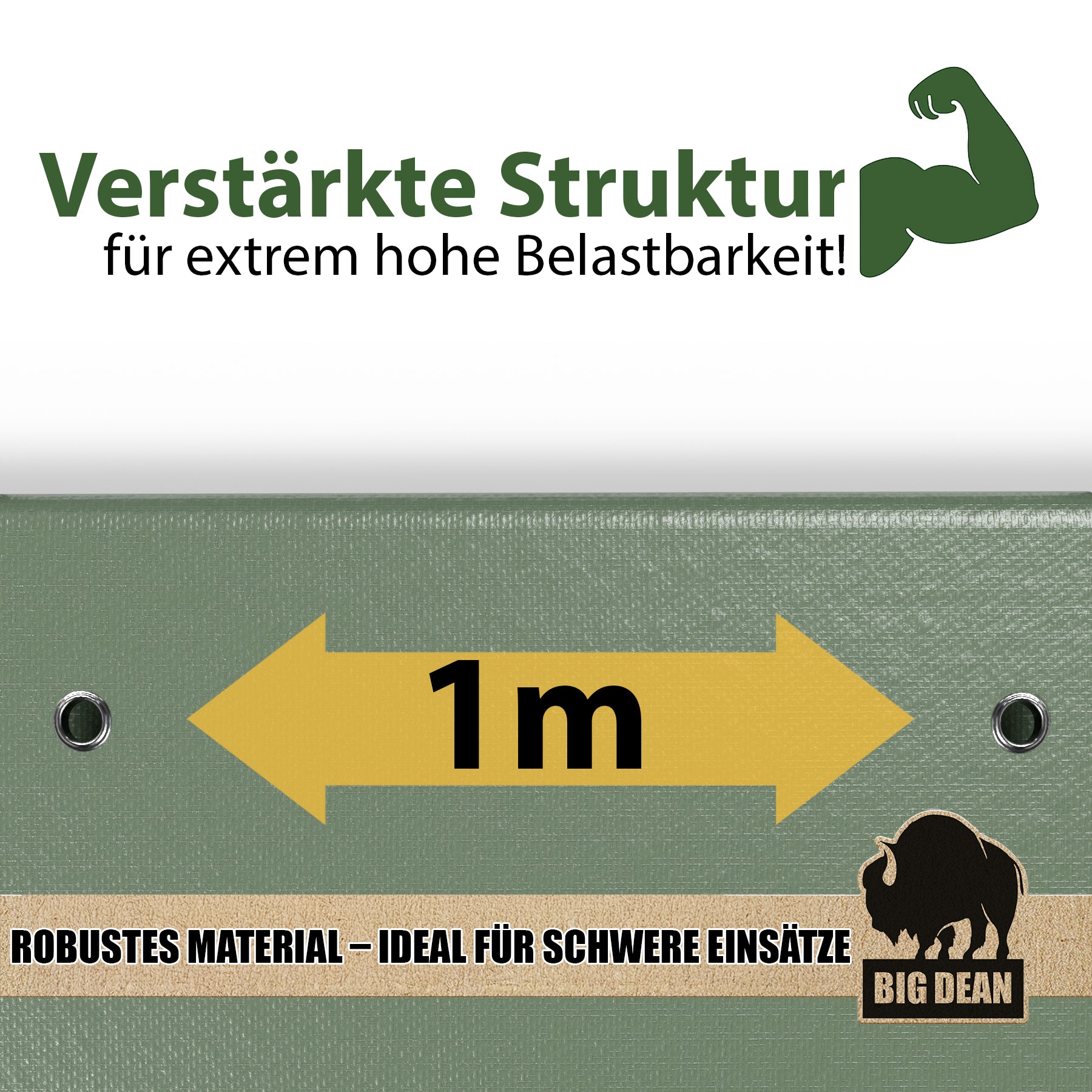 BigDean Abdeckplane wasserdicht 4x6m 150g/m² - Ultra reißfeste Gewebeplane 4