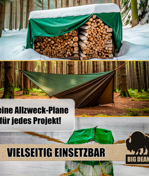 Abdeckplane wasserdicht 4x6m 150g/m² - Ultra reißfeste Gewebeplane 5