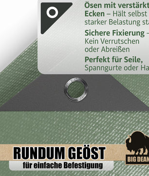 Abdeckplane wasserdicht 4x6m 150g/m² - Ultra reißfeste Gewebeplane 6