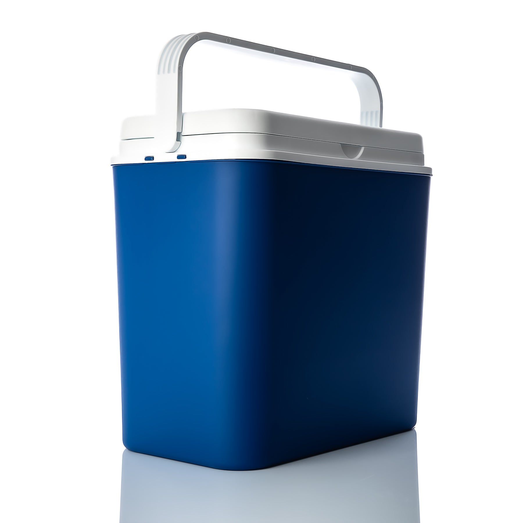 Kühlbox 24 Liter blau/weiß - Isolierbox mit bis zu 14 Std. Kühlung - Kühltasche für unterwegs 4
