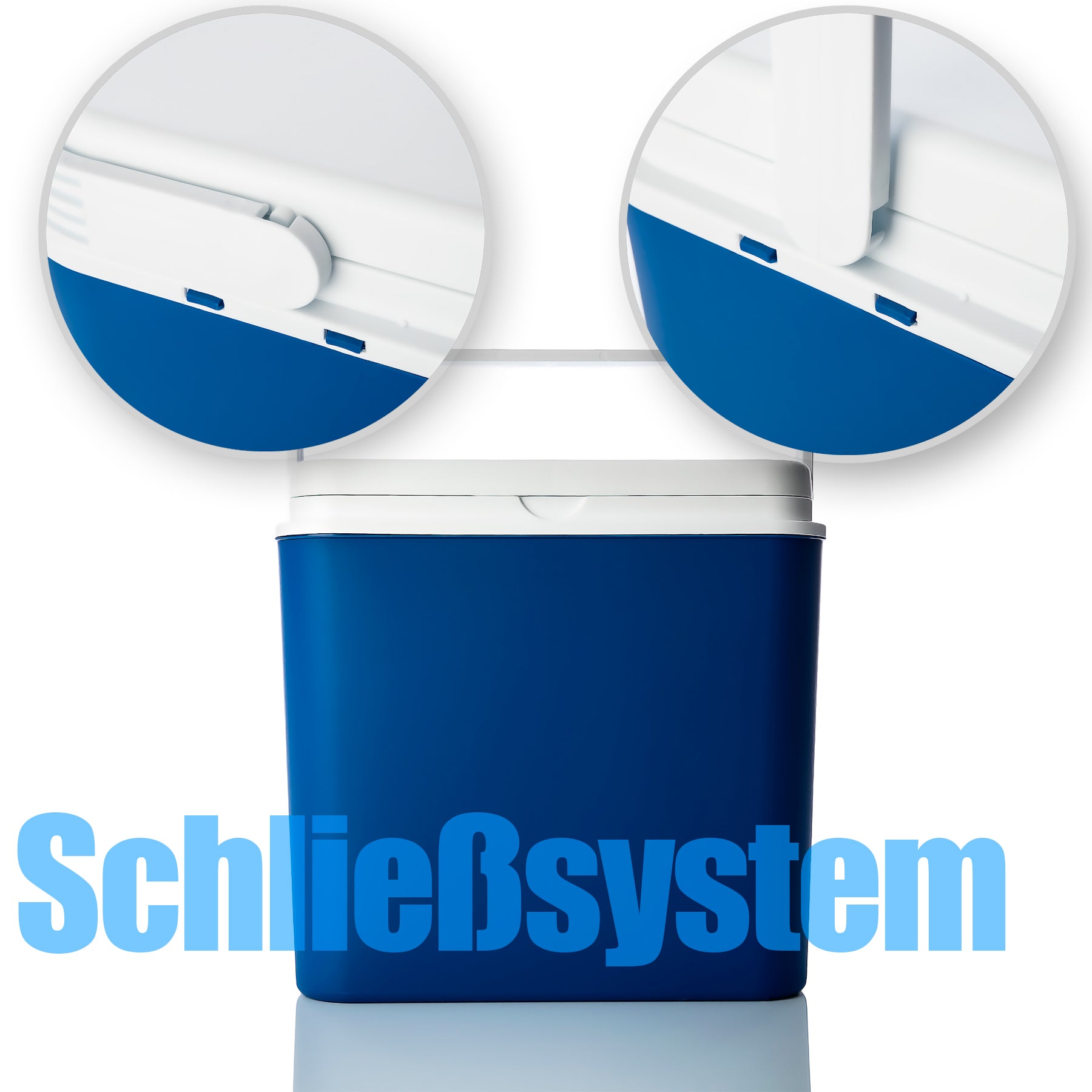 Kühlbox 24 Liter blau/weiß - Isolierbox mit bis zu 14 Std. Kühlung - Kühltasche für unterwegs 6