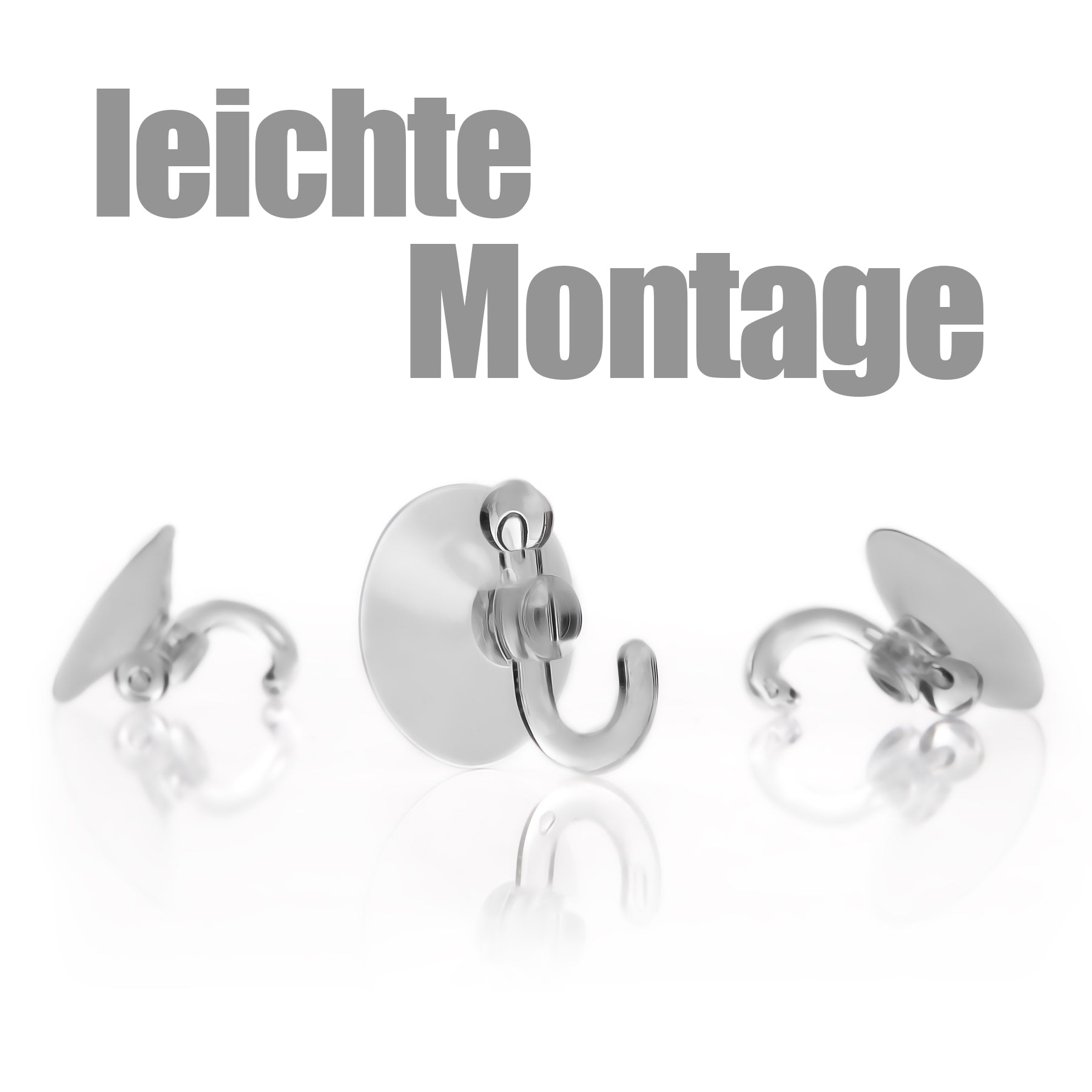 40x Saugnapf Set mit Haken - Saughaken ca. 3,4 cm - Wandhaken ohne Bohren 4