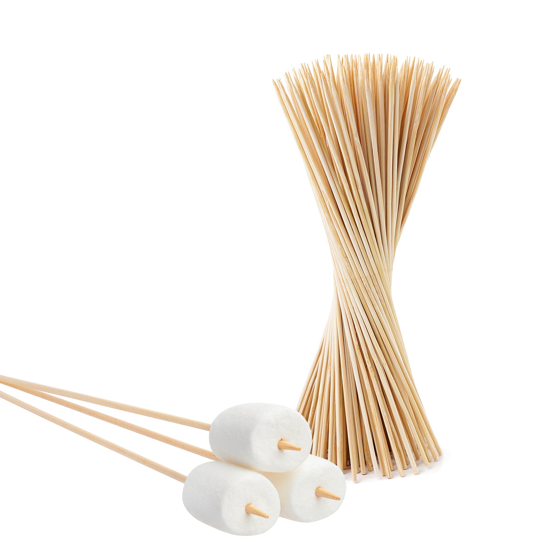 100 Lagerfeuerspieße 90 cm aus Bambus - Spieße Holzspieße XXL Stöcke Grillspieße