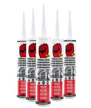 5x Universal Silikon weiß Kartusche 280 ml Silikondichtmasse 2