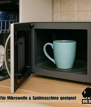 6 Stück Kaffeetassen 400ml matt Kaffeebecher Keramik - Hochwertiges Kaffeetassen Set Tassen Set 5