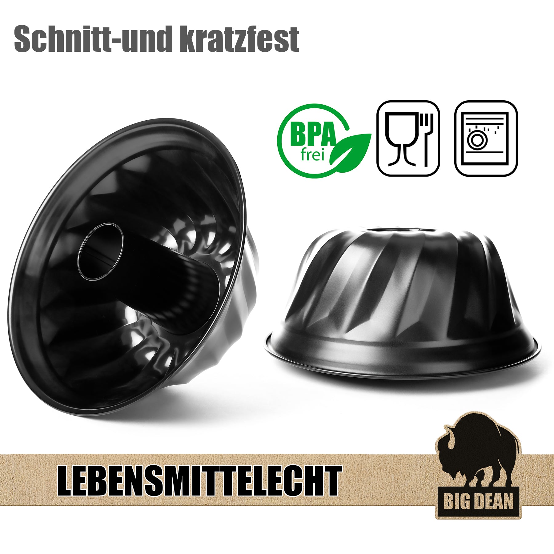 BigDean Gugelhupfform Ø 25 cm antihaftbeschichtet Gugelhupf Backform mit perfekter Hitzeverteilung 6