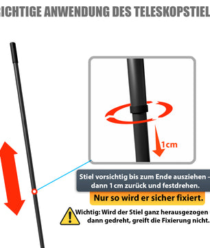 Zimmerbesen mit Stiel 150 cm ausziehbar 2