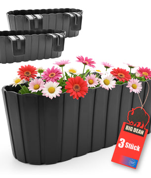 3 Stück Blumenkasten Balkongeländer Balkon Blumenkasten Geländer