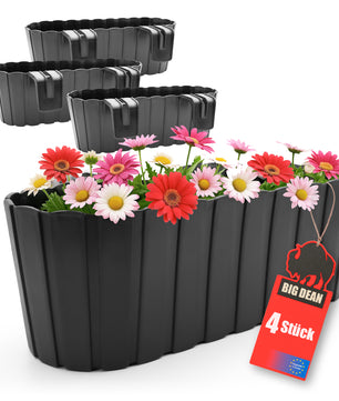 4 Stück Blumenkasten Balkongeländer Balkon Blumenkasten Geländer