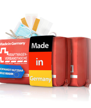 2x Verbandskasten MADE IN GERMANY in rot – Verbandstasche nach DIN 13164:2022 