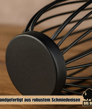 Deko Kerzenständer 2er Set oval - Kerzenhalter Metall Schwarz 3