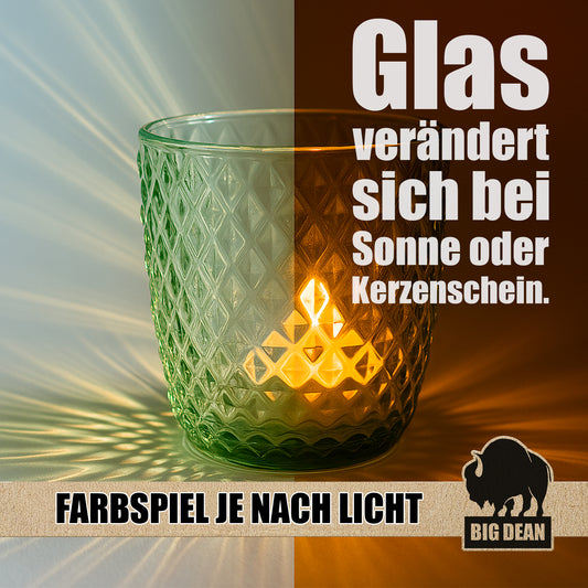 Windlicht Glas grün Teelichthalter 4er Set Teelichthalter in 4 Designs image 2