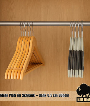 BigDean 20 Stück Kleiderbügel antirutsch platzsparend grau - robuste Bügel Hangers Clothes Hangers 4