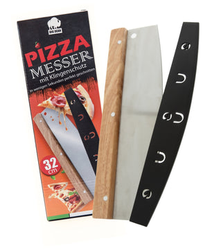 Pizzamesser mit Klingenschutz - Pizza Wiegemesser Pizzaschneider Pizza Zubehör Pizza Schneider