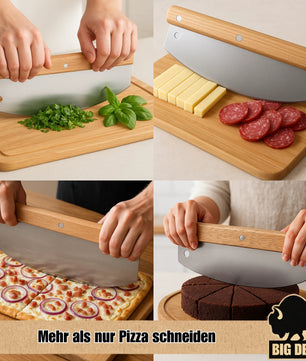 Pizzamesser mit Klingenschutz - Pizza Wiegemesser Pizzaschneider Pizza Zubehör Pizza Schneider 2