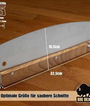 Pizzamesser mit Klingenschutz - Pizza Wiegemesser Pizzaschneider Pizza Zubehör Pizza Schneider 3