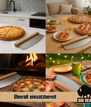 Pizzamesser mit Klingenschutz - Pizza Wiegemesser Pizzaschneider Pizza Zubehör Pizza Schneider 4