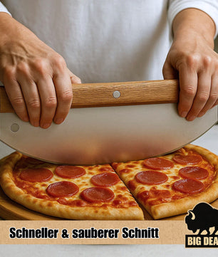 Pizzamesser mit Klingenschutz - Pizza Wiegemesser Pizzaschneider Pizza Zubehör Pizza Schneider 5