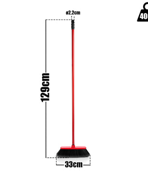 BigDean 2 Stück Besen mit Stiel aus Kunststoff und extra feinen & effizienten Borsten 3