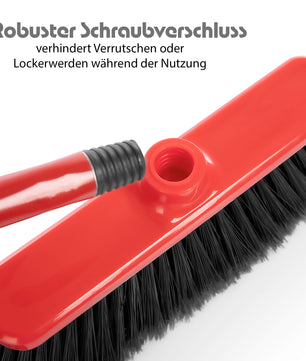 BigDean 2 Stück Besen mit Stiel aus Kunststoff und extra feinen & effizienten Borsten 4