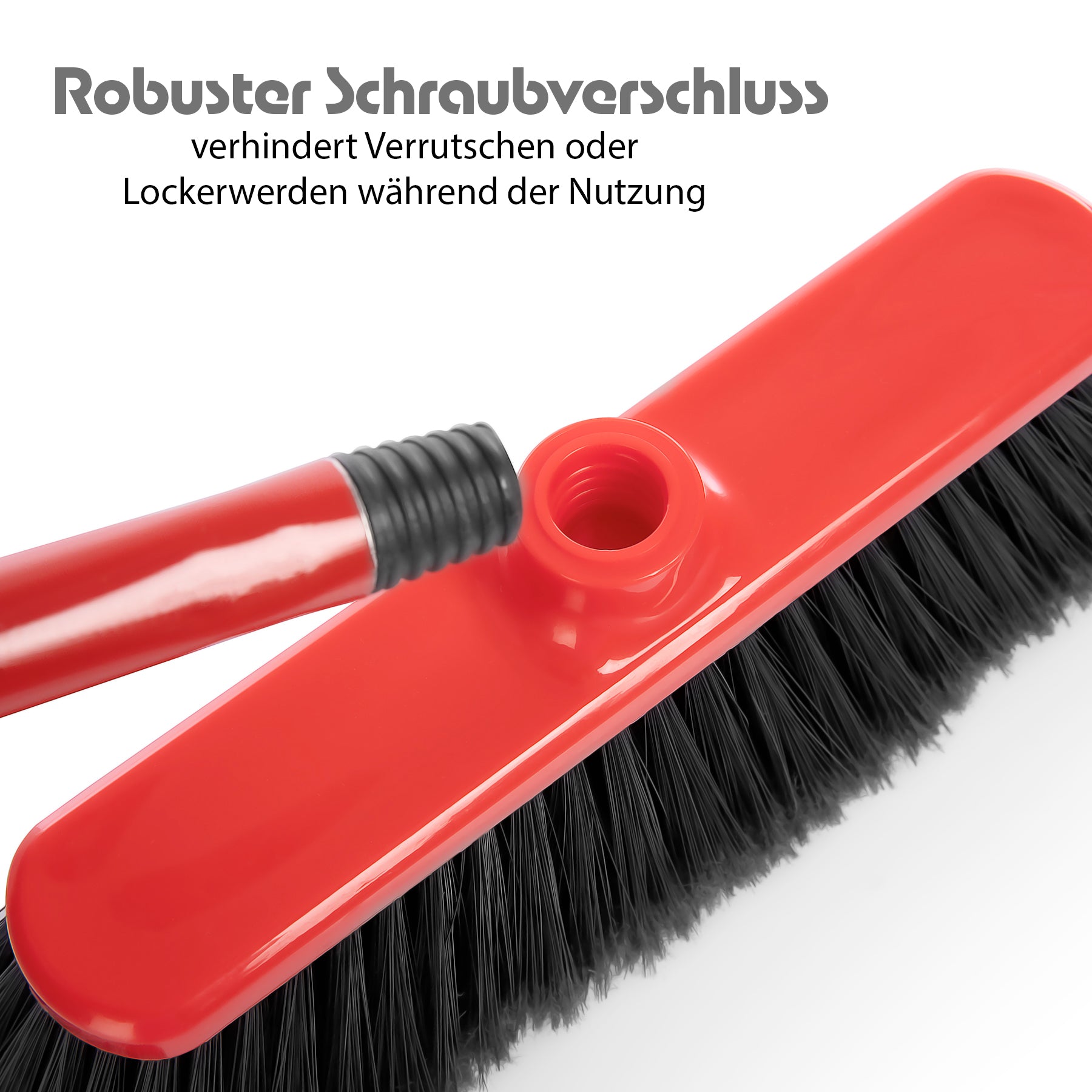 BigDean 2 Stück Besen mit Stiel aus Kunststoff und extra feinen & effizienten Borsten 4