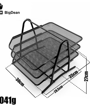 BigDean Dokumentenablage ausziehbar schwarz Metall – zuverlässiger Schreibtisch Organizer  3