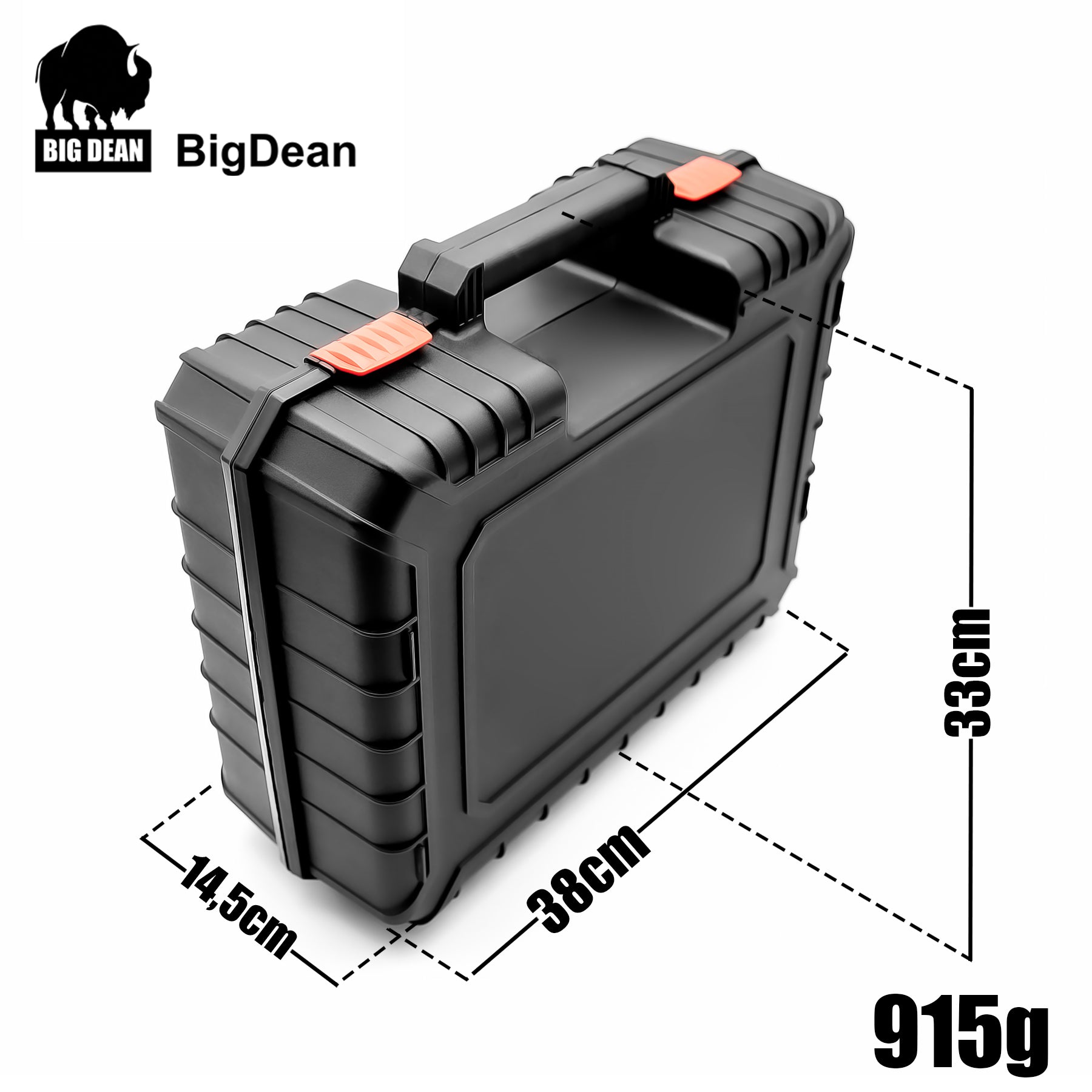 BigDean Maschinenkoffer leer aus bruchsicherem Kunststoff für sichere Werkzeugaufbewahrung 3