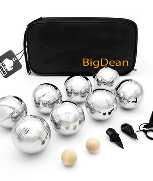 Boule Set mit 8 Boule Kugeln aus hochwertigem Edelstahl