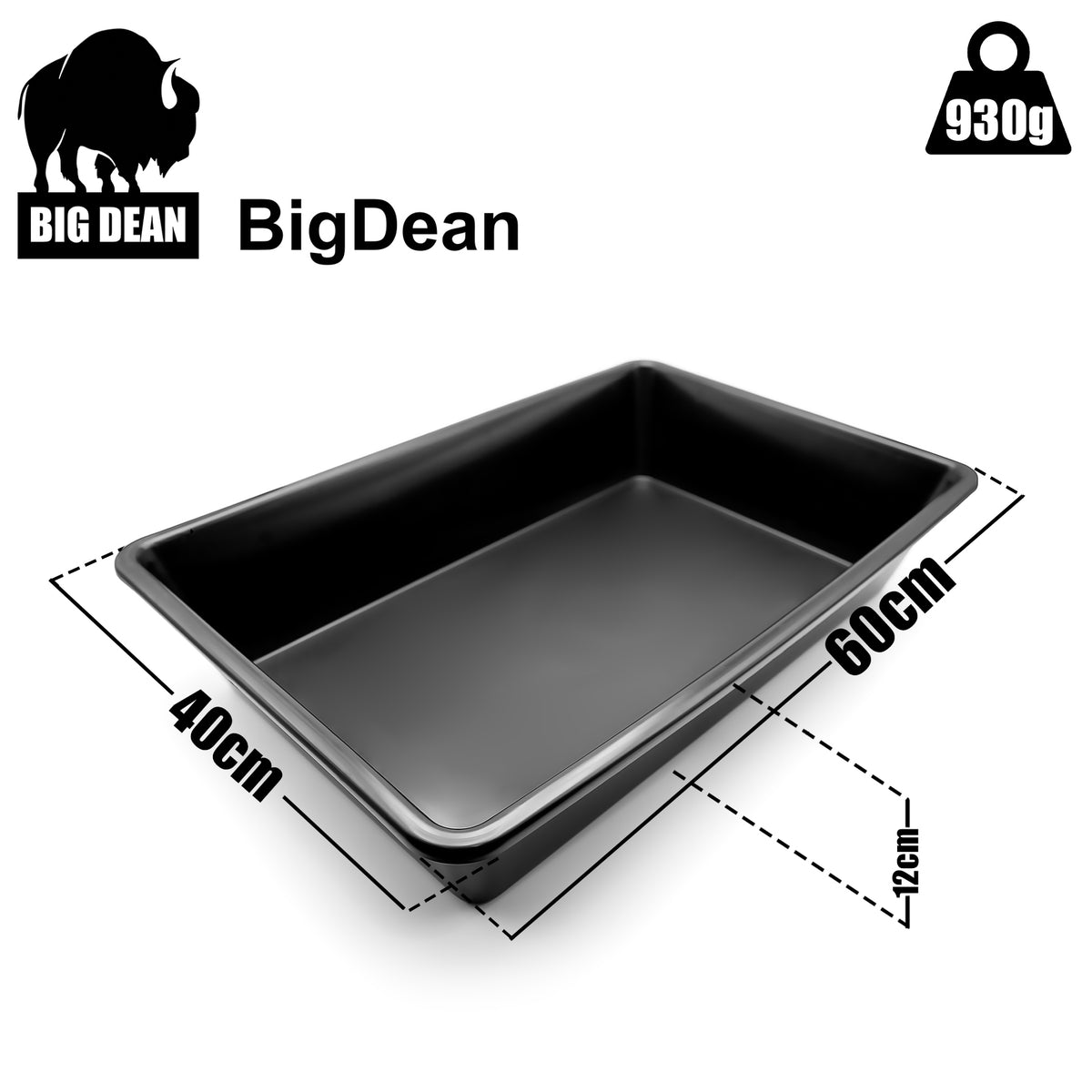 BigDean Wanne aus Kunststoff 60x40x12 cm multifunktional einsetzbar – ideal als Kotwanne, Pflanzwanne oder Mörtelwanne geeignet