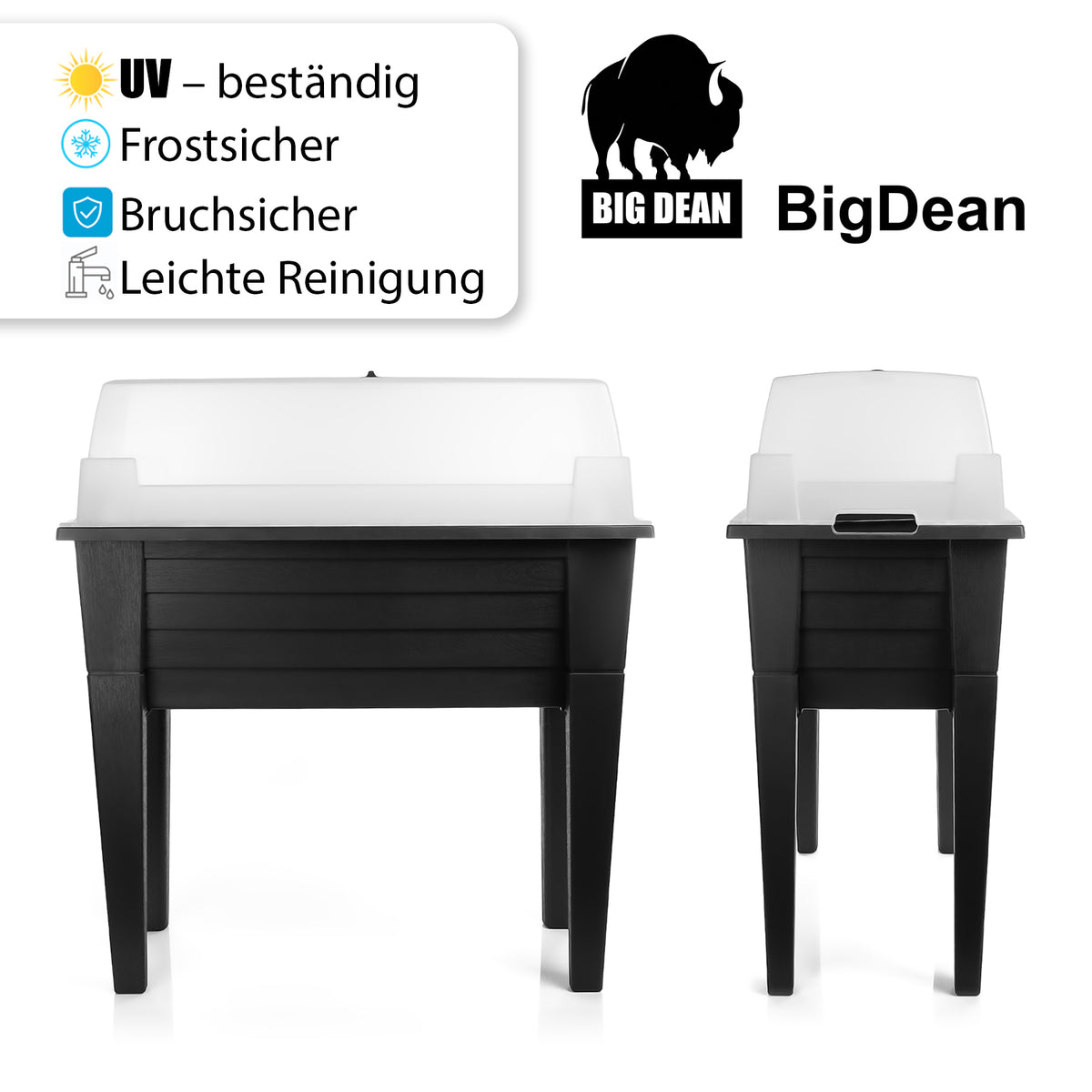 BigDean Hochbeet aus wetterfestem & robustem Kunststoff – Hochbeet für Garten und Balkon geeignet – Kräuterbeet Made in Europe image 2