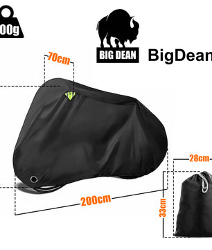 BigDean Fahrradabdeckung wetterfest & wasserdicht aus Polyester 210D Gewebe 3