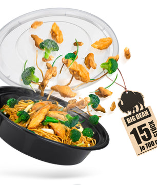 15 Stück runde Meal Prep Boxen 700ml BPA frei wiederverwendbar lebensmittelecht