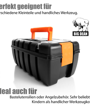 Werkzeugkoffer leer 37x20x16cm - aus bruchsicherem Kunststoff - Made in Italy 2