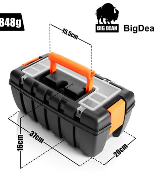 Werkzeugkoffer leer 37x20x16cm - aus bruchsicherem Kunststoff - Made in Italy 3