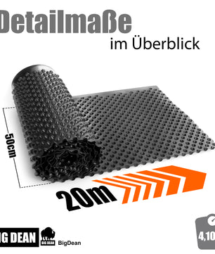 Premium Noppenfolie für Hochbeete 0,5x20m – Noppenbahn extrem reißfest & Schutz vor Nässe 3