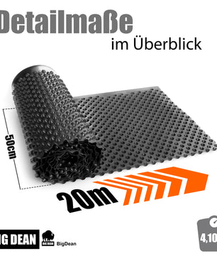 2 Stück Premium Noppenfolie für Hochbeete 0,5x20m – Noppenbahn extrem reißfest 3