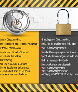 BigDean Anhängerschloss ideal für Angekoppelte & Abgekoppelte Anhänger 5