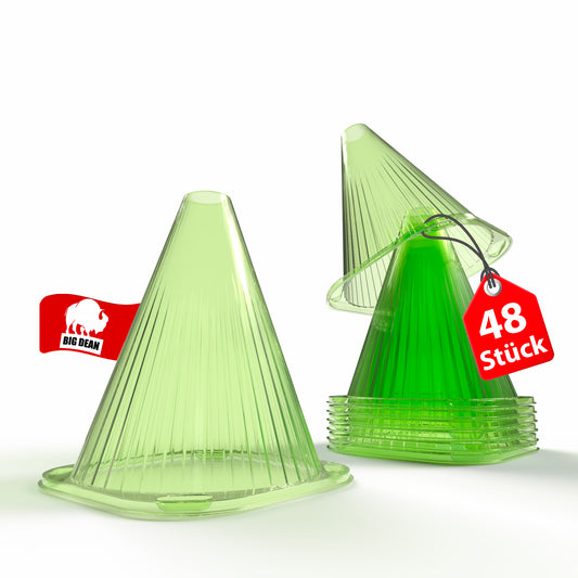 Pflanzenhut 48 Stück Pflanzhilfe Pflanzglocke grün Frostschutz Pflanzenschutz vor Schnecken Vögeln Schädlinge Sonnenschutz Sonnenhut Pflanzhut (48er Pack)