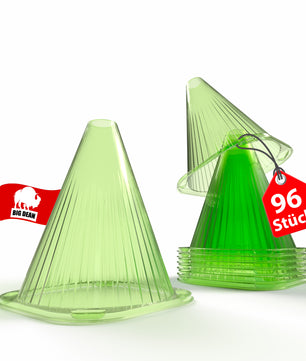 Pflanzenhut Pflanzhilfe Pflanzglocke grün Frostschutz Pflanzenschutz vor Schnecken Vögeln Schädlinge Sonnenschutz Sonnenhut Pflanzhut (96er Pack)