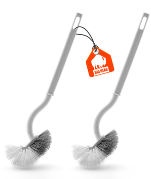 2 Stück Klobürste mit Randreiniger – Toilettenbürste mit Klebehaken zum Aufhängen