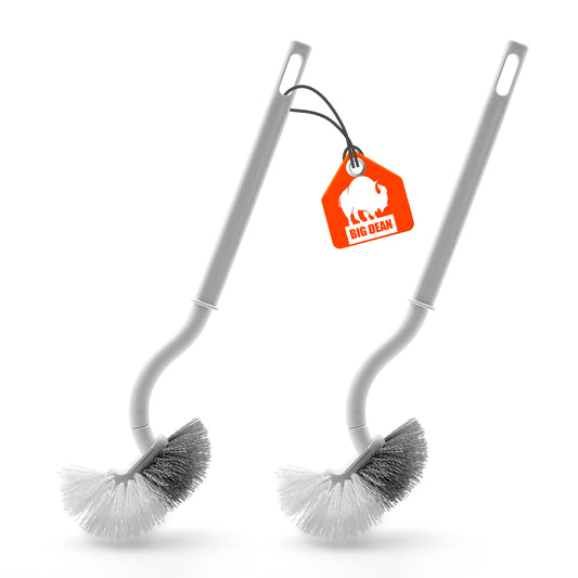 2 Stück Klobürste mit Randreiniger – Toilettenbürste mit Klebehaken zum Aufhängen